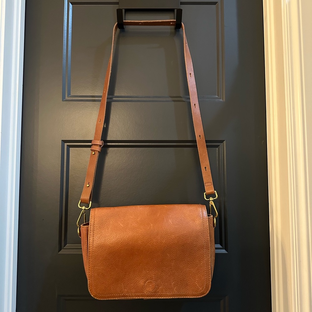 Madewell Tan Leather Crossbody Bag